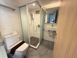 Regadera, amenidades de baño gratuitas, secadora de cabello, pantuflas 