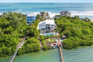 Exterior - Gardens @ Bathtub Beach: 6BR/3BA Ocean2River, Pool, Spa, Elevator, Dock, Beach! (Stuart)