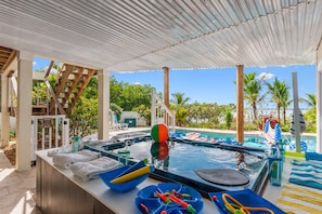 Outdoor pool, a heated pool