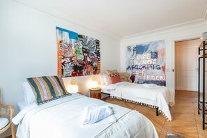 2 chambres, lit parapluie, Wi-Fi, draps fournis