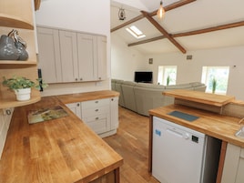 Fridge, dishwasher, electric kettle, toaster