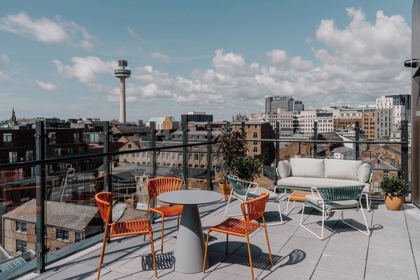 Suite, 1 Bedroom, Balcony (Dock View, Top Floor, Bathtub) | Premium bedding, minibar, in-room safe, individually decorated - The Halyard Liverpool, Vignette Collection by IHG (Liverpool)