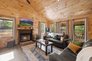 Smart TV, fireplace, video games