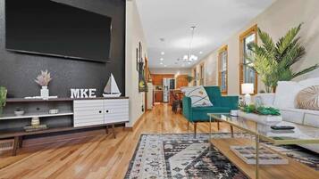 TV, video games, books, offices