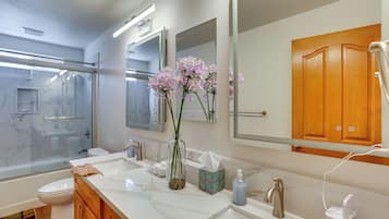 Hair dryer, towels