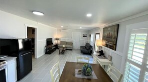 Smart TV, music library, video library