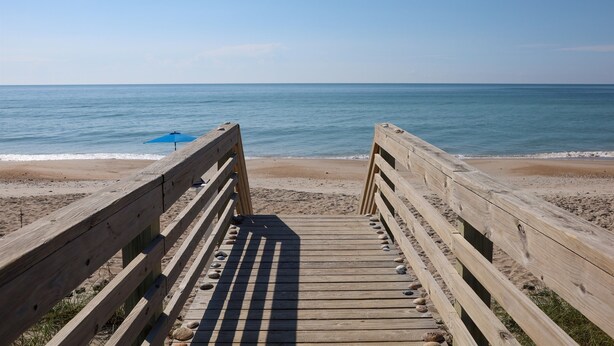Beach nearby - Unobstructed Views and Beach at "Turtle Time!" (North Topsail Beach)