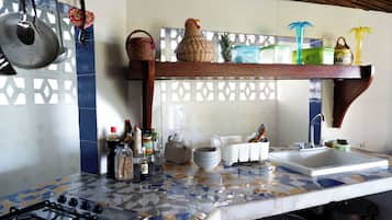Villa | Private kitchen | Espresso maker, cleaning supplies