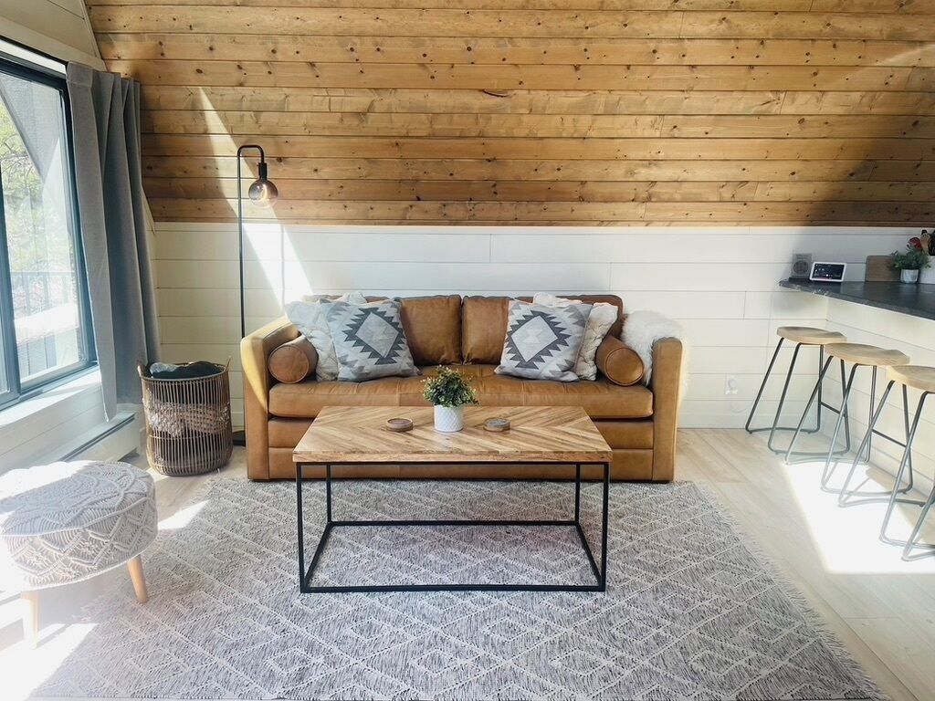 TV connectée, cheminée, livres