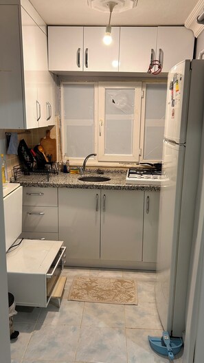 Frigorífic, forn, placa de cuina i bullidora elèctrica 