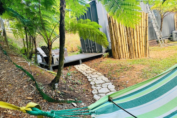 deck and hammock
