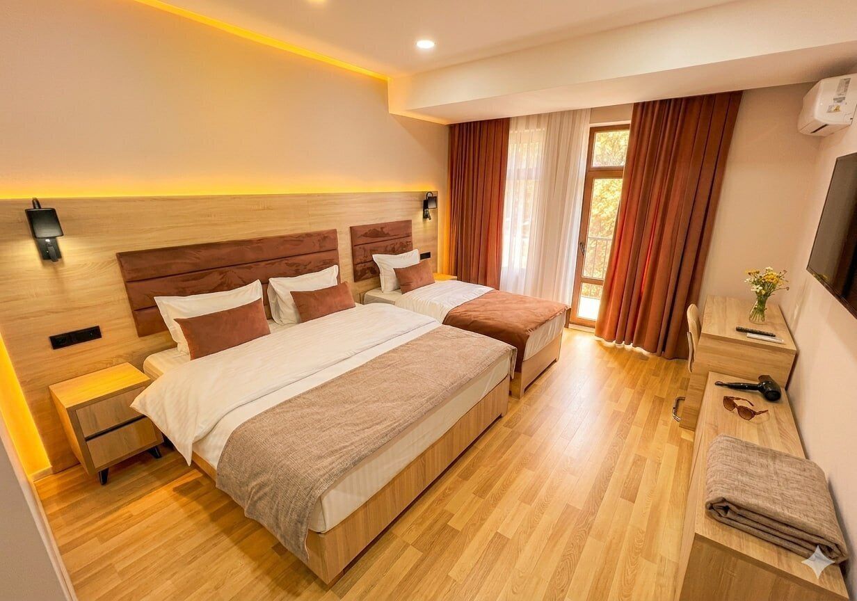 Family Triple Room | Premium bedding, desk, laptop workspace, WiFi (free)