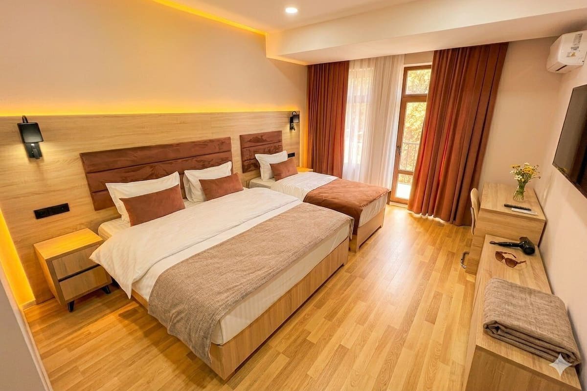 Family Triple Room | Premium bedding, desk, laptop workspace, WiFi (free)