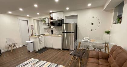 Urban Escape: Charming basement studio in Cote-des-Neiges with parking.
