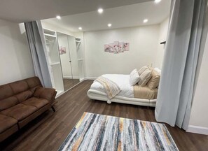 1 bedroom, iron/ironing board, travel crib, free WiFi