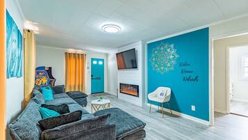 TV connectée, cheminée