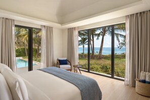 Villa, Private Pool, Oceanfront | Egyptian cotton sheets, premium bedding, down comforters - Six Senses La Sagesse (St. David)