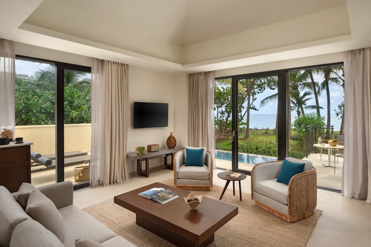 Villa, Private Pool, Oceanfront | 1 bedroom, Egyptian cotton sheets, premium bedding, down comforters