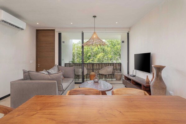Living area - Beautiful 2BR apartment in fully equipped hotel in Tulum (Tulum)