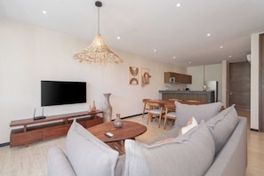 Deluxe Apartment | Living area | Smart TV - Beautiful 2BR apartment in fully equipped hotel in Tulum (Tulum)
