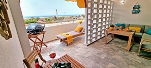 Outdoor dining - Ferienwohnung Vista Faro, Morra Jable, Meerblick (Morro Jable)