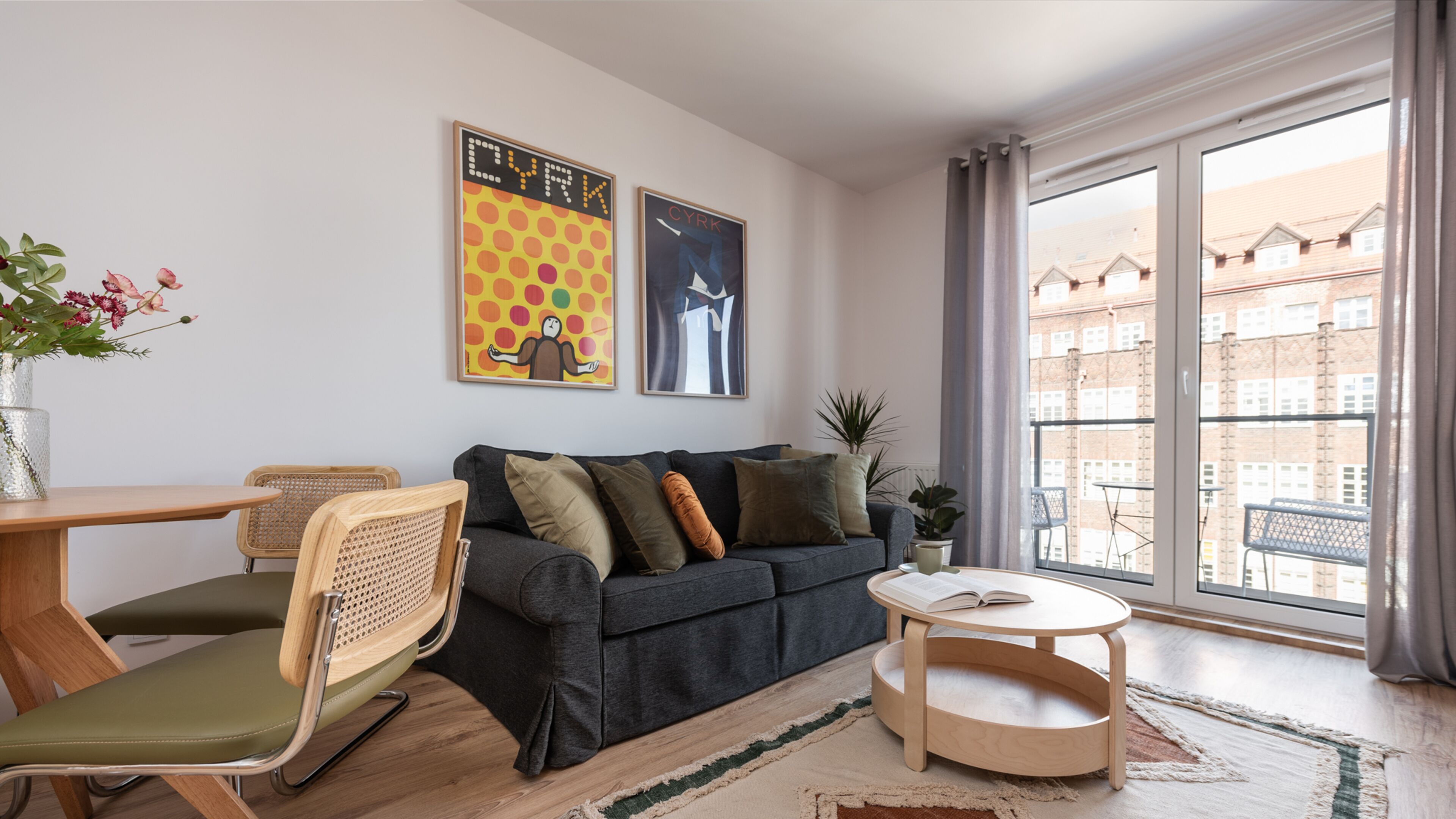 Design-Apartment, 1 Doppelbett und Schlafsofa, Verbindungszimmer | Wohnzimmer | Flachbildfernseher