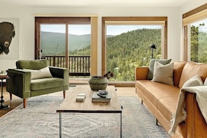 TV, fireplace, offices - Stunning View House | 15-min to Town | Evergreen (Evergreen)