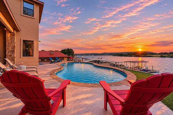Outdoor pool, a heated pool