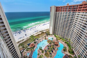 Indoor pool, a heated pool - ⭐Gulf Views - 3BR Shores of Panama 2122⭐ (Panama City Beach)