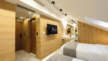 Deluxe-værelse med 2 enkeltsenge | 1 soveværelse, egyptiske bomuldslagner, premium-sengetøj