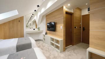 华丽双床房 | 埃及棉床单、高档床上用品、记忆海绵床垫、迷你吧