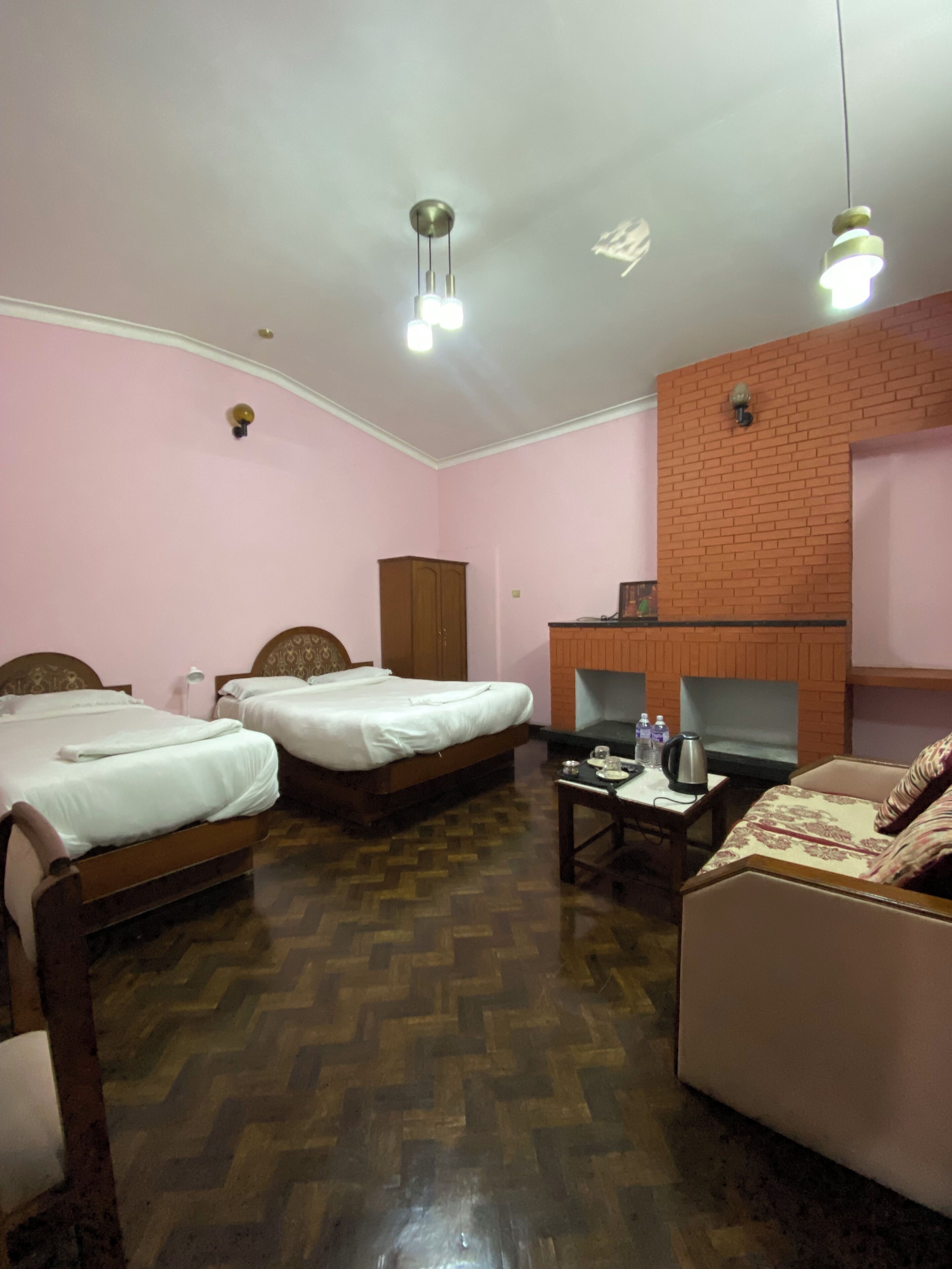 Desk, free WiFi, bed sheets