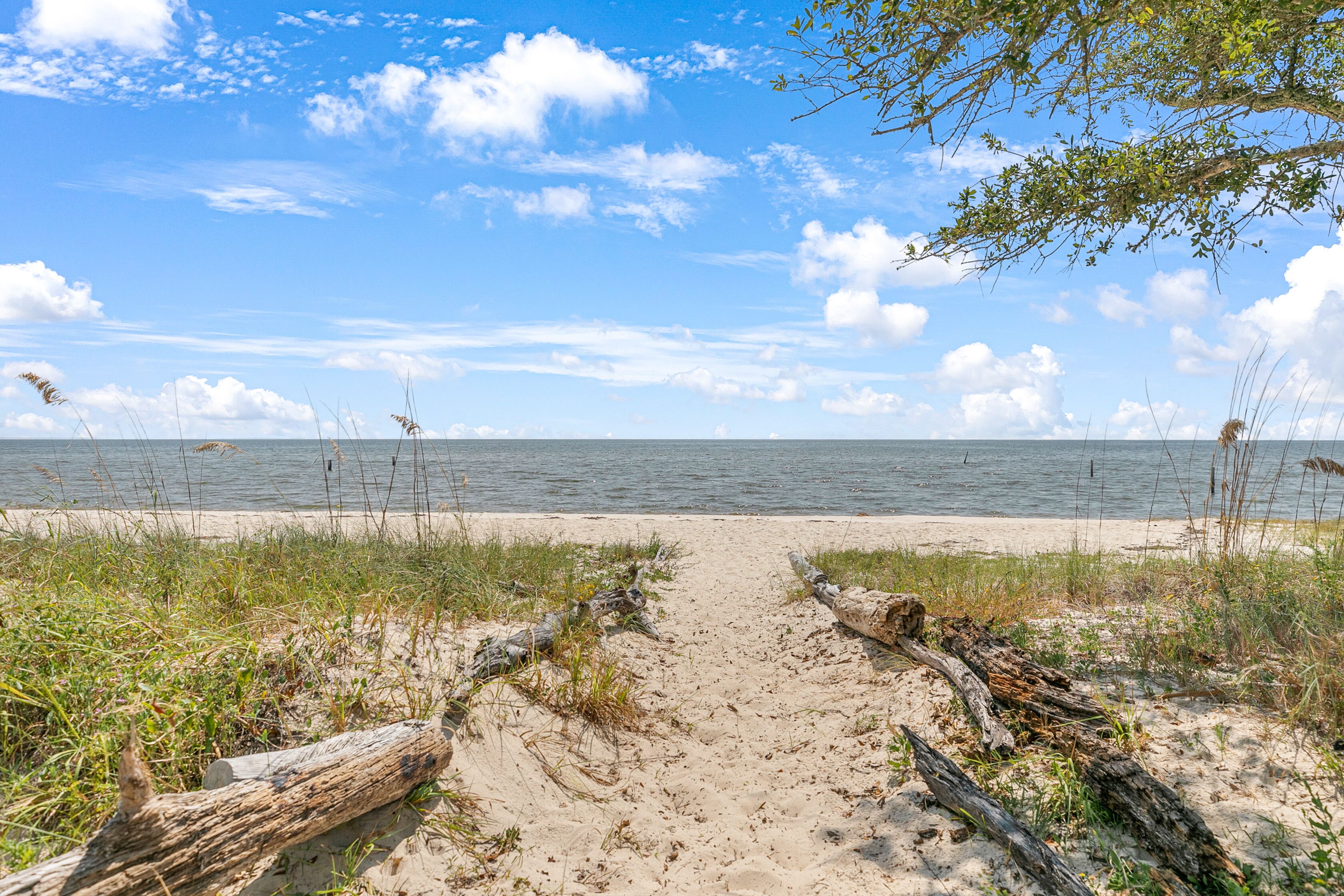 Private beach, white sand