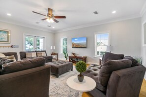 Signature House, 5 Bedrooms, Balcony, Beach View | Living room - Pelican View Beach House - Private Beach!! (Ocean Springs)