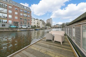 Terrace/patio - HouseBoat next to AMSTEL in the City Centre (1br) (Amsterdam)