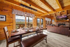 Interior - Rustic Log Cabin w/ Fireplaces, Arcade & Breathtaking Views (Pigeon Forge)