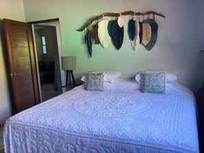 2 bedrooms, iron/ironing board, WiFi, bed sheets