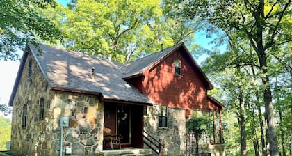 The Stone Cottage! Private with incredible views of the River and Mountains.