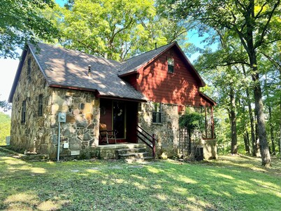 The Stone Cottage! Private with incredible views of the River and Mountains. 