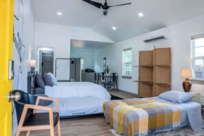 1 habitación, tabla de planchar con plancha, wifi y ropa de cama 