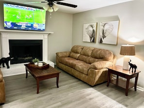 Big screen tv in the living room 