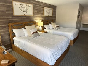 Comfort Room, 2 Queen Beds | Premium bedding, individually decorated, individually furnished, desk - Timber Ridge Lodge - Walking Distance from Downtown Gatlinburg (Gatlinburg)