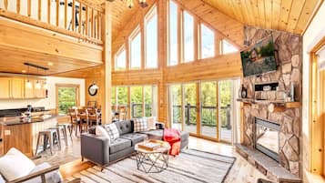 Smart TV, fireplace, video games, computer monitors