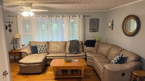 Smart TV, DVD player, video library - The Jadwin House LLC, Located in Jadwin, Missouri, sleeps 14 guests. (Jadwin)