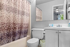 Bathtub, hair dryer