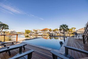 Outdoor pool, a heated pool