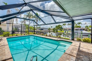 A heated pool