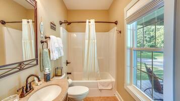 Hair dryer, towels