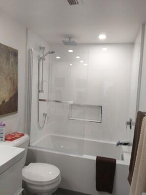 Hair dryer, towels, soap, shampoo - Grand Appartement et Espace de Travail Près de Mcgill & Concordia (Montréal)