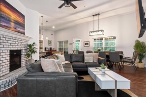 Smart TV, foosball, books